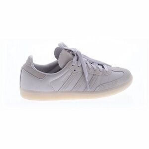 New White and Gray Adidas Samba Sneakers